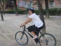 Trini on bike
